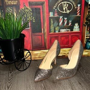 Marc Fisher Gold&Silver Glitter Stiletto Heels
